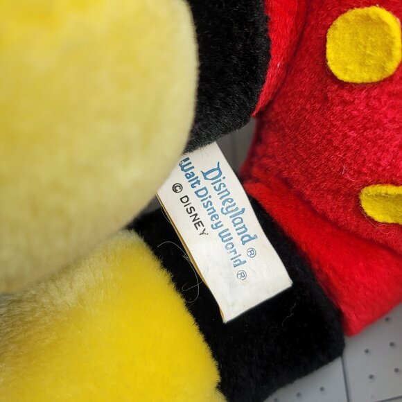 Vintage 11" Mickey Mouse Plush Disneyland Walt Disney Productions Made In Korea - Picture 5 of 8